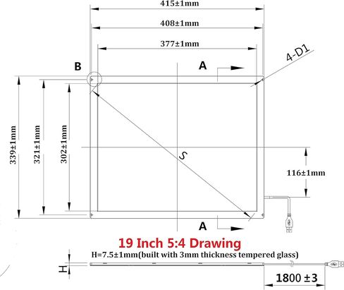21.5 Inch Multi Points IR Touch Screen, Infrared Touch Screen Panel, USB Free Driver with Tempered Glass for Kiosks, Touch Screen Monitor, Interactive Device Machine in Saudi Arabia