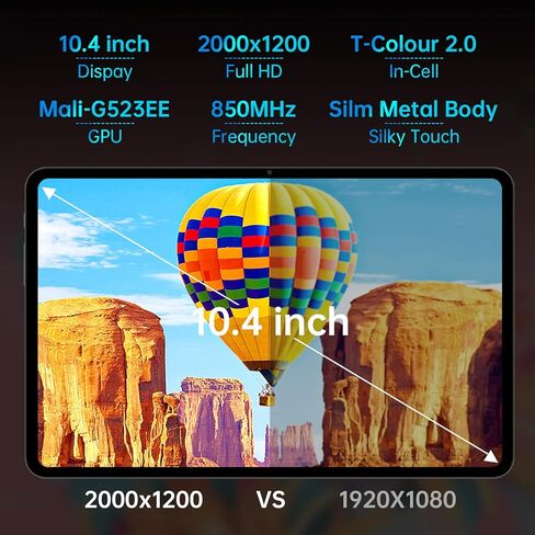 تابلت TECLAST Android 11 10.4 بوصة T40Pro Gaming Tablet 8GB RAM 128GB ROM 1 تيرابايت توسيع 2.0 جيجا هرتز ثماني النواة Android Tablet 7000mAh 18W PD شحن سريع 13MP كاميرا 2K FHD 2000x1200 5G Dual WiFi Bluetooth in Kuwait