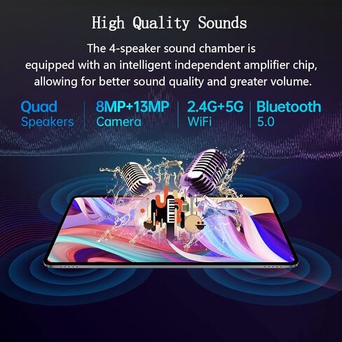 تابلت TECLAST Android 11 10.4 بوصة T40Pro Gaming Tablet 8GB RAM 128GB ROM 1 تيرابايت توسيع 2.0 جيجا هرتز ثماني النواة Android Tablet 7000mAh 18W PD شحن سريع 13MP كاميرا 2K FHD 2000x1200 5G Dual WiFi Bluetooth in Kuwait