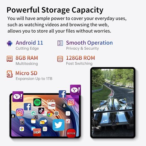 تابلت TECLAST Android 11 10.4 بوصة T40Pro Gaming Tablet 8GB RAM 128GB ROM 1 تيرابايت توسيع 2.0 جيجا هرتز ثماني النواة Android Tablet 7000mAh 18W PD شحن سريع 13MP كاميرا 2K FHD 2000x1200 5G Dual WiFi Bluetooth in Kuwait