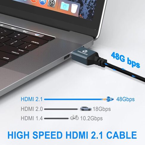8K Right Angle Mini HDMI to HDMI Coiled Cable 3.3FT, 90 Degree HDMI to Mini HDMI Male to Male Spiral Cord, Support 8K@60Hz 4K@120Hz 48Gbps for Nikon, DSLR, Camcorder, Laptop, Tablet in Saudi Arabia