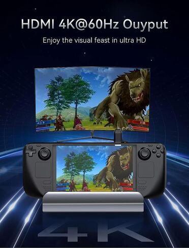 محطة إرساء متوافقة مع Steam Deck، قاعدة Steam Deck 6 في 1 مع HDMI 2.0 4K @ 60 هرتز، جيجابت إيثرنت، 3 منافذ USB-A 3.0 ومنفذ شحن USB-C كامل السرعة متوافق مع منصة Steam Steam in Saudi Arabia