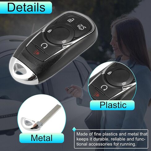جهاز تحكم عن بعد للدخول بدون مفتاح لسيارة Buick LaCrosse 2017 2018 2019 315Mhz HYQ4EA 5 أزرار قابلة لإعادة الاستخدام | التحكم في استبدال مفتاح السيارة فوب 1 قطعة in Kuwait