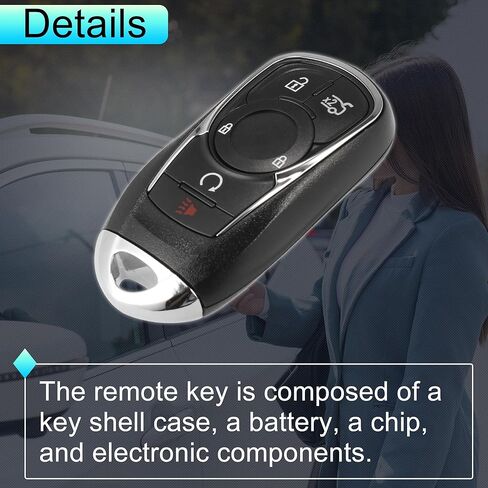 جهاز تحكم عن بعد للدخول بدون مفتاح لسيارة Buick LaCrosse 2017 2018 2019 315Mhz HYQ4EA 5 أزرار قابلة لإعادة الاستخدام | التحكم في استبدال مفتاح السيارة فوب 1 قطعة in Kuwait