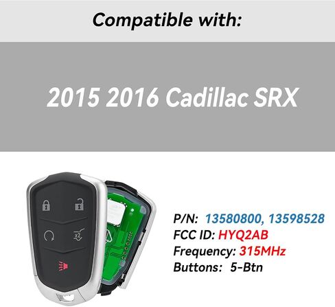 Car Key Fob Replacement Remote Key Fit for Cadillac Escalade 2015 2016 2017 2018 2019 2020 Escalade Keyless Entry Remote HYQ2AB,13580812, 13598511, 13510242, 13594028 in Saudi Arabia