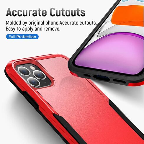 for iPhone 11 Pro Case,with Screen Protector,[Military Grade Drop Tested] Heavy-Duty Tough Rugged Shockproof Protective Case for iPhone 11 Pro 5.8 inch, Black in Saudi Arabia