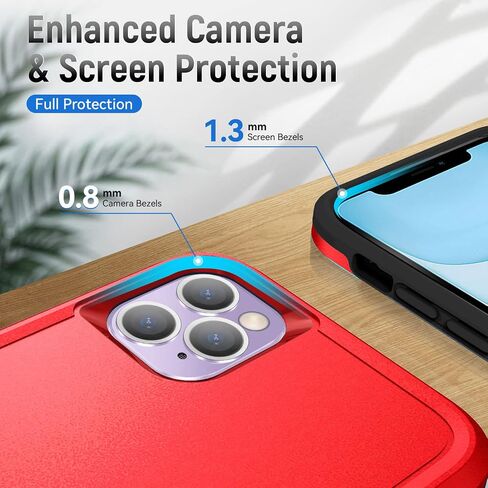 for iPhone 11 Pro Case,with Screen Protector,[Military Grade Drop Tested] Heavy-Duty Tough Rugged Shockproof Protective Case for iPhone 11 Pro 5.8 inch, Black in Saudi Arabia