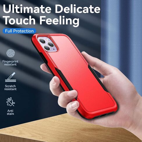 for iPhone 11 Pro Case,with Screen Protector,[Military Grade Drop Tested] Heavy-Duty Tough Rugged Shockproof Protective Case for iPhone 11 Pro 5.8 inch, Black in Saudi Arabia