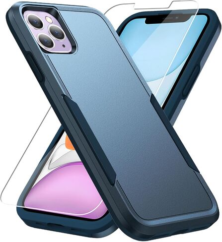 for iPhone 11 Pro Case,with Screen Protector,[Military Grade Drop Tested] Heavy-Duty Tough Rugged Shockproof Protective Case for iPhone 11 Pro 5.8 inch, Black in Saudi Arabia