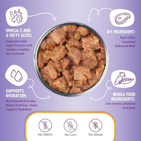 Health Extension Variety Pack of Wet Dog Food Chunky Chicken Stew Canned and Savory Beef & Vegetable Stew Canned - 12.5 Oz / 374g Each, Gluten & Grain-Free, Added Vitamins & Mineral in Kuwait