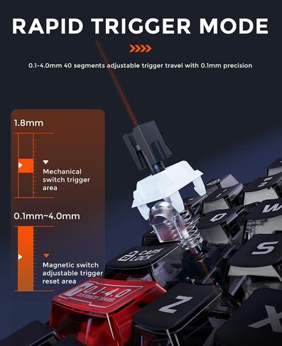DAREU EK75RT Hall Effect Rapid Trigger Magnetic Switch Mechanical Gaming Keyboard - Adjustable Actuation - 75% Layout Tenkeyless Magnetic Sensing RGB with Knob in Saudi Arabia