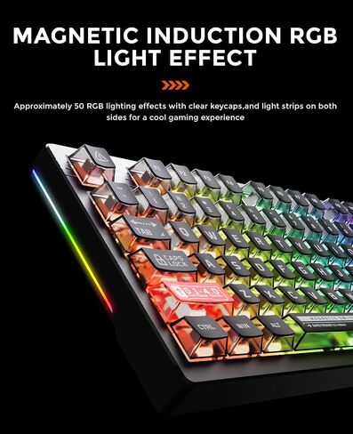 DAREU EK75RT Hall Effect Rapid Trigger Magnetic Switch Mechanical Gaming Keyboard - Adjustable Actuation - 75% Layout Tenkeyless Magnetic Sensing RGB with Knob in Saudi Arabia