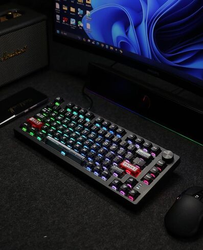 DAREU EK75RT Hall Effect Rapid Trigger Magnetic Switch Mechanical Gaming Keyboard - Adjustable Actuation - 75% Layout Tenkeyless Magnetic Sensing RGB with Knob in Saudi Arabia