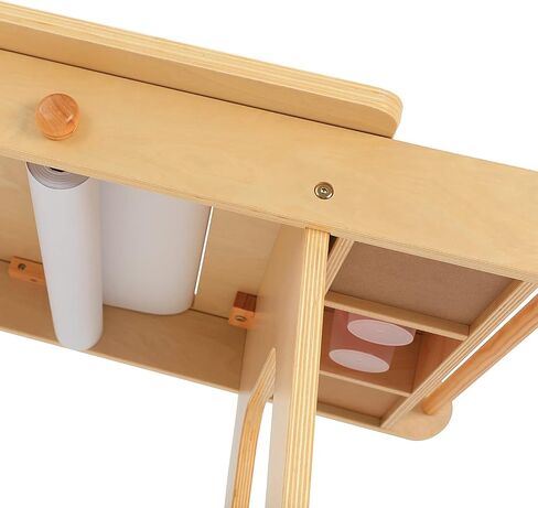 MEEDEN Kids Table and Chair Set, Kids Art Table with 2 Stools, Storage Bag & Paper Roll, Kids Desk & Chair Set, Craft Table and Chairs for Toddlers, Toddler Wooden Table,[50''L×23.6''W×22.5''H] in Saudi Arabia