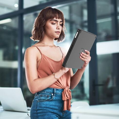 HZD Keyboard Case for iPad 5th/6th Gen 2017/2018 - iPad Air 2/1 iPad Case with Keyboard, 360 Screen Rotation - Wireless/BT - Backlit 10 Color Keyboard Case for iPad Pro 9.7, Auto Sleep/Wake - Black in Kuwait