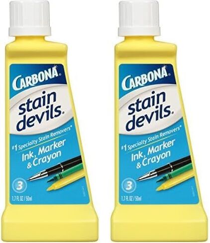 Carbona Stain Devils® #3 – Ink, Marker & Crayon | Professional Strength Laundry Stain Remover | Multi-Fabric Cleaner | Safe On Skin & Washable Fabrics | 1.7 Fl Oz, 1 Pack in Saudi Arabia