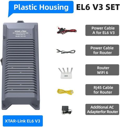 Starlink DC Conversion KT,XTAR EL6 V3 12V to 56V All-in-one DC Power Supply for Starlink Standard ACTUATED (Gen 3),Reduce Power Consumption (EL6 KT) in Saudi Arabia
