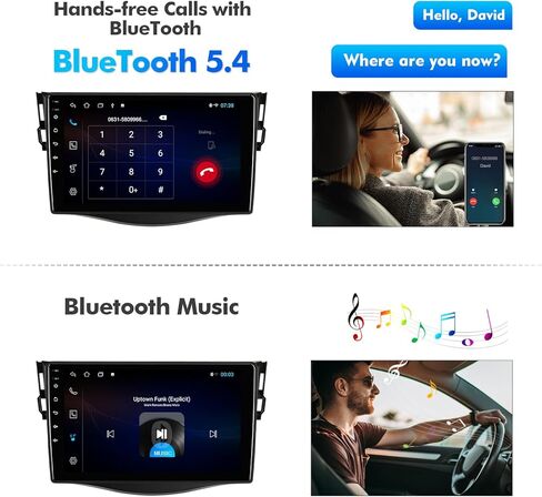 ستيريو سيارة 2+32G 9 بوصة Android 12 لسيارة Toyota RAV4 2006-2012 IPS شاشة لمس راديو السيارة مع WiFi 6 Carplay & Android Auto Support Backup Camera GPS FM Navi Bluetooth 5.4 SWC in Kuwait