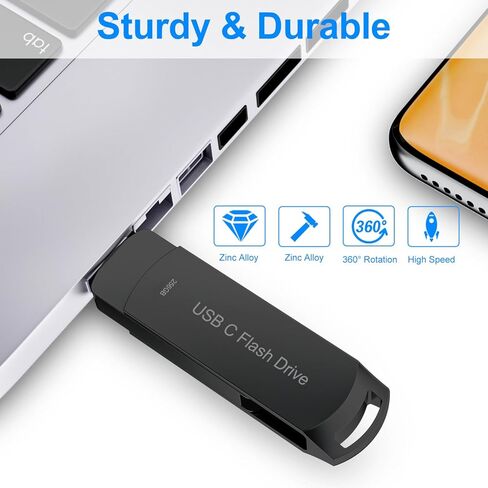 محرك فلاش USB سعة 64 جيجابايت للهاتف Photo Stick Thumb Drive BEIMI Memory Stick وحدة تخزين خارجية متوافقة مع لوحة الهاتف Pro Android USB C والكمبيوتر فضي DTY 64G in Kuwait