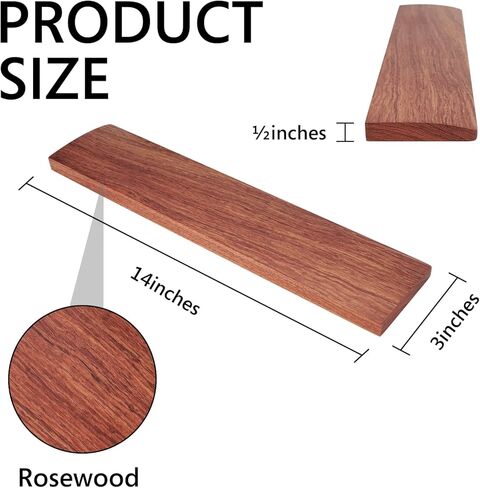 مسند معصم للوحة المفاتيح من خشب الورد، وسادة معصم للوحة مفاتيح الألعاب من خشب الجوز، مسند للمعصم، مسند لراحة اليد، حامل وسادة اليد، مسند راحة اليد للمكتب والألعاب (خشب الورد قطعة واحدة 87 مفتاحًا) in Kuwait