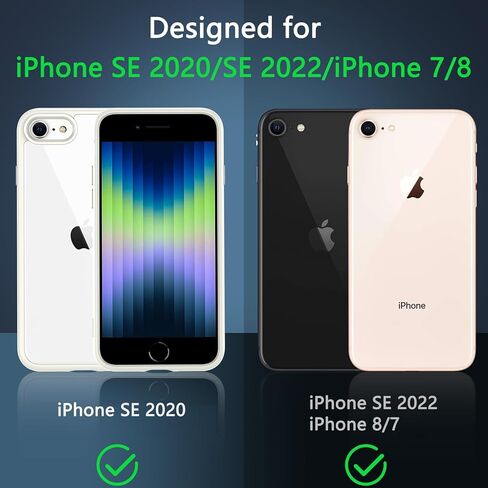 حافظة BESINPO المغناطيسية لهاتف iPhone SE 2022/SE 2020/8/7، مع واقي شاشة من الزجاج المقوى، [متوافقة مع MagSafe]، غطاء عسكري مقاوم للصدمات لهاتف iPhone SE 3/SE 2/8/7 مقاس 4.7 بوصة، أسود in Kuwait