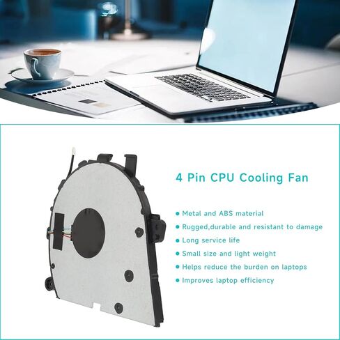 Gugxiom 4 Pin CPU Cooling Fan، مروحة بديلة احترافية سريعة تبديد الحرارة للكمبيوتر المحمول، مروحة تبريد للكمبيوتر المحمول Lenovo Yoga C740 14IML in Saudi Arabia