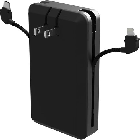 Mophie Powerstation Plus 10,000mAh Power Bank - Has Integrated USB-C and Lightning Cables, Fast Charging for Smartphones, Tablets, and iPhones in Saudi Arabia