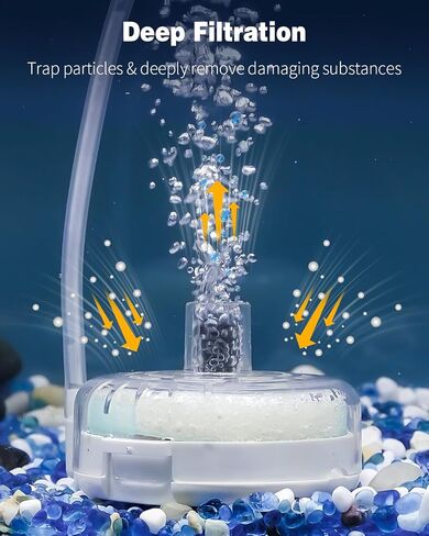 Pawfly Mini Aquarium Sponge Filter, Small Fish Tank Internal Filter with Foam and Air Stone Submersible Bio Sponge Filter for Fish Tanks up to 5 Gallon (Air Pump Not Included) in Saudi Arabia