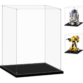 Acrylic Display Case for Lego 75379 R2-D2, 8.26x7.08x10.62inches (21x18x27cm), Protect Your Collectibles from Dust with a Clear Showcase