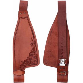 Horse Horse Western Adult Floral Leather Replacement Saddle Fenders 5259