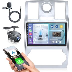 Car Radio for Jeep Chrysler 300C 2004-2011 Stereo: (4G+32G) Upgrade Android 13 5GWiFi 9" 1280 * 800 Touch Screen Head Unit - Wireless Carplay Android Auto Bluetooth 5.0 DSP FM GPS SWC Backup Camera in Kuwait