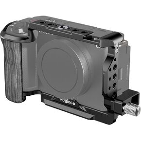 Compatible with Sony ZV-E1 Camera Bracket, Composite Handle and HDMI Cable Clip, NATO Rail, Cold Shoe and Multiple 1/4" and 3/8" Threaded Holes, Aluminum Video Bracket JN-098A