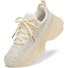 Running Shoes for Women Arch Support Shoes Rhinestone Sneakers Comfortable Breathable Ladies Tennis Shoe