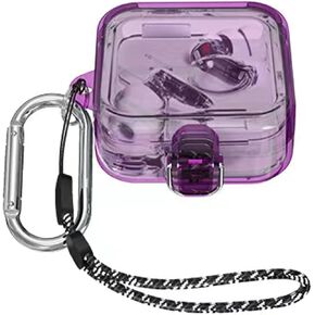 [قفل ترقية] حافظة لـ Nothing Ear 2، غطاء درع واقٍ ممتص للصدمات VAEKNVG لـ Nothing Ear 2 Earbuds، هيكل صلب من مادة TPU مع حلقة تسلق وحبل قصير، شفاف in Kuwait