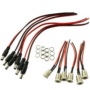 12PCS DC Power Socket 5.5x2.5 Power Supply Cable 5.5x2.5 Six Each DC All Metal Charging Socket Receptacle Suitable for Media Players MP3 Players Audiovisual AV Devices