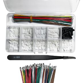 JST SH1.0MM Connector Kit, 3/4/5/6/7/8/9/10/12 Pin Male Housing JST Adapter Cable Connector with 28AWG Premium Pre-Crimped Cables