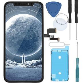 for Black iPhone 10S Xs 5.8 Inch Screen Replacement Kit LCD Display Digitizer Assembly with Repair Tools Waterproof Frame Adhesive Included