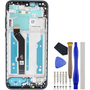 Full LCD Digitizer Touch Screen Assembly Replacement for Motorola Moto E (2020) XT2052DLwith Screen Frame and Tool Kit Midnight Blue 6.2"