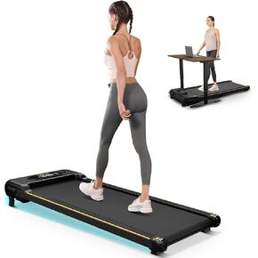 Walking Pad with Incline, Under Desk Treadmill for Home Office, 2.5HP Portable Treadmills with Panel & Remote Control, 4 in 1 Walking Running Machine Manual Incline, Compact Treadmill 265LB Capacity