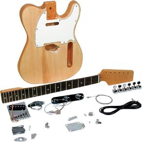 Saga LJ-10 Student Electric Guitar Kit - Single Cutaway, Natural