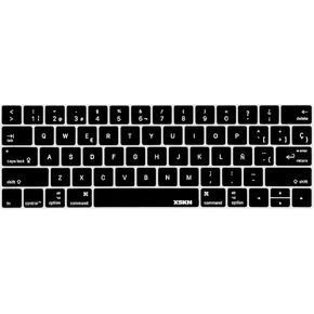 XSKN Touch Bar Spanish Silicone Keyboard Skin Cover and Protector Film Customized Gift for New MacBook Pro 13" A1706 A1989 and Pro 15" A1707 A1990With Touch Bar (2016 Release), US Layout