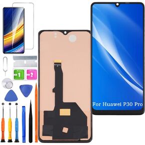 Screen Replacement for Huawei P30 Pro TFT, VOG-L29 VOG-L09 VOG-AL00 LCD Touch Panel Display Digitizer Assembly Repair Parts with Kit（Without Fingerprint）