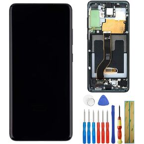 TFT Display Compatible with Samsung Galaxy S20+ S20 Plus SM-G985 SM-G985F 6.7" LCD Touch Screen Display Assembly Fingerprint not Supported（with Frame）
