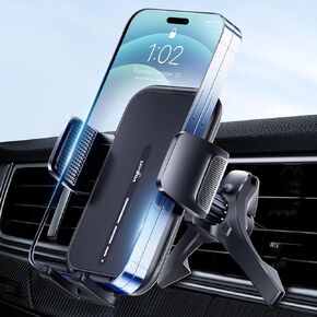 Vent Phone Mount for Car, Hands Free Air Vent Clip Cellphone Holder with Deep Wide Clamp, Universal Automobile Cradle Fit for Big Heavy iPhone 16 15 Cell Phone Thick Case, Android Wallet Card Holder