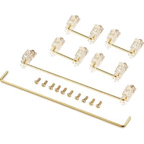 Keyboard Stabilizers Gold Plated PCB Screw-in Stabilizers 2u 6.25u 7u Mechanical Keyboard Stabilizers Mechanical Keyboard Accessories for 60/87 Keyboard – Transparent