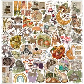 ملصقات عتيقة 50 قطعة من الملصقات الرجعية الجمالية للديكور المحمول، مجموعة ملصقات رائعة للوحة ماك بوك، السيارة على الجليد، الدراجة، الأمتعة، كوب الماء، ملصق للهاتف المحمول in Kuwait