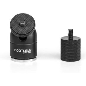 GRIFITI NOOTLE MUSIC MIC STAND ADAPTOR 5/8" 27 FEMALE TO 1/4" 20 MALE AND MINI BALL HEAD FOR CAMERAS, PHONE AND TABLET MOUNTS