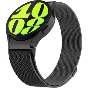 Vanjua Metal Bands Compatible with Samsung Galaxy Watch 6 / 5 / 4 Band, Galaxy Watch 6 / 4 Classic Bands, Galaxy Watch 5 Pro Band, Stainless Steel Adjustable Replacement Strap for Galaxy Watch 6 / 5 / 4 Band Women Men