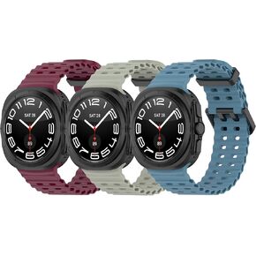 Fit for Samsung Galaxy watch Ultra 47mm Watch Bands Women Men, Adjustable Sport Soft Silicone Replacement Bands Straps Wristbands Fit for Samsung Galaxy watch Ultra 47mm