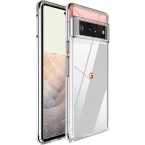 for Google Pixel 6 Pro Case: [Built-in 4 Airbags][Not-Yellowing] Military-Grade Shockproof Protective Phone case for Google Pixel 6 Pro, Crystal Clear